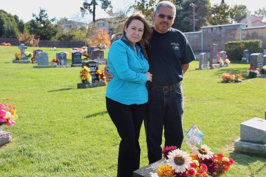 Kevin Barrera's father Jose and stepmother Leticia visit his grave every Sunday. Kevin's 2009 homicide case remains open.